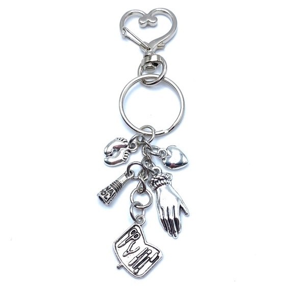 Nail Technician Keychain Purse Charm Manicurist Salon - Picture 4 of 4